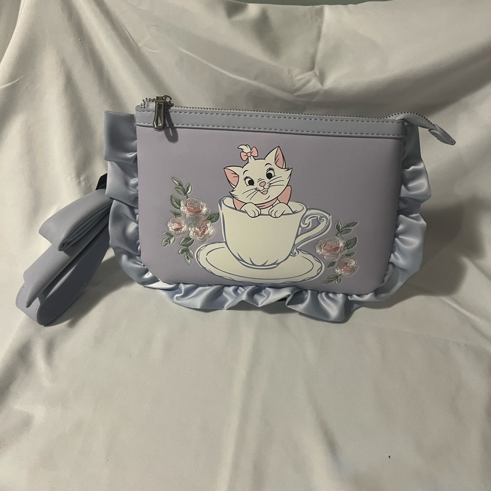 Loungefly Disney Lavender Cat Teacup Wristlet